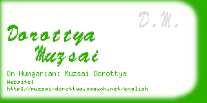 dorottya muzsai business card